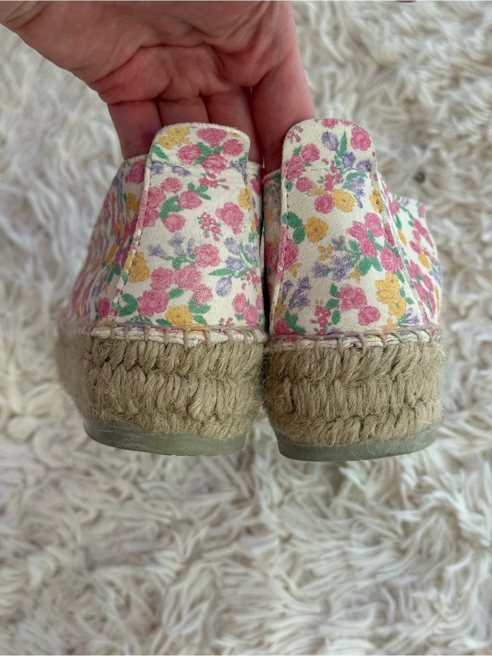 LoveShackFancy x Manebi Fruity Punch Floral Platform Espadrilles EU 37